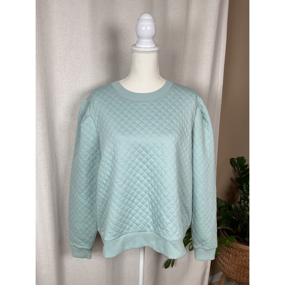 Walter Hagen Clubhouse Pullover Crewneck Quilted Sweatshirt‎ Womens XL